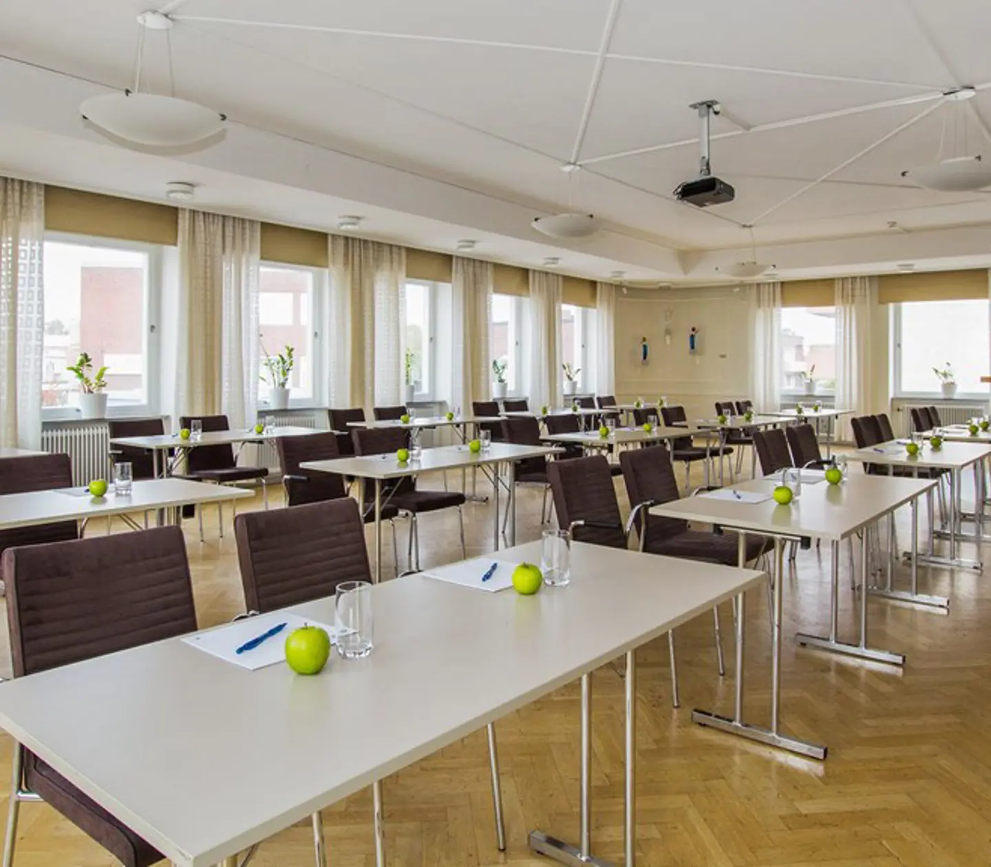 Conference room with many tables